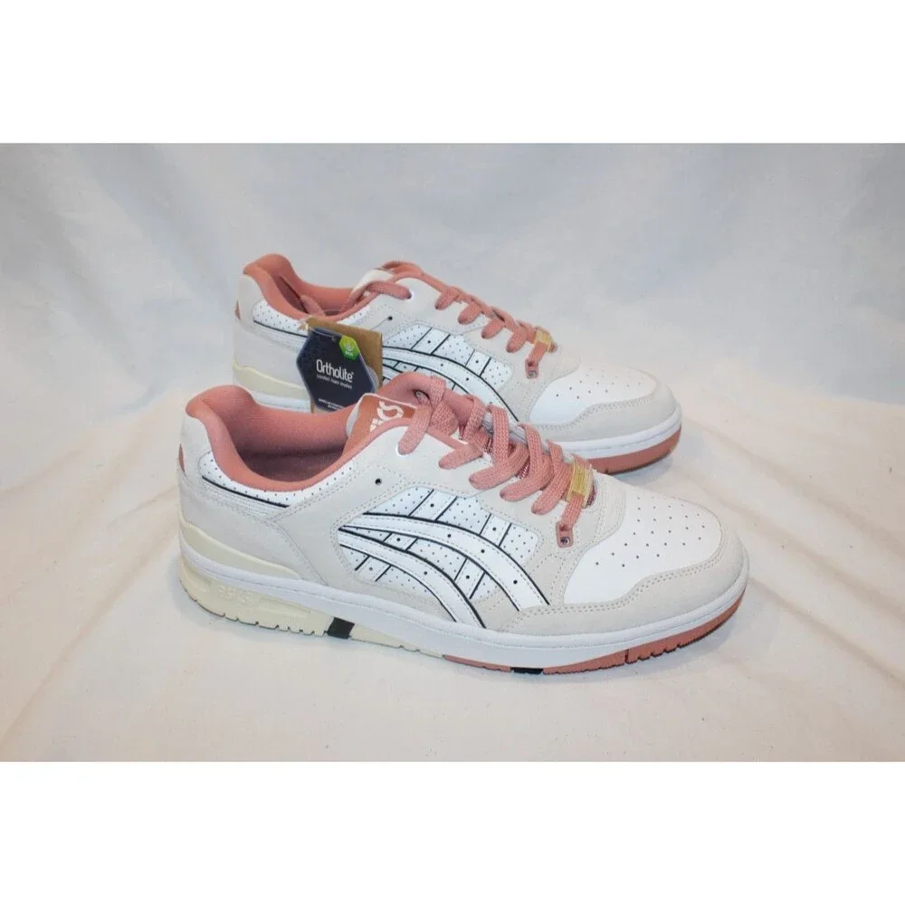ASICS EX89 Men's Athletic Leather Sneakers Cream White Classic Sneakers NEW 10
